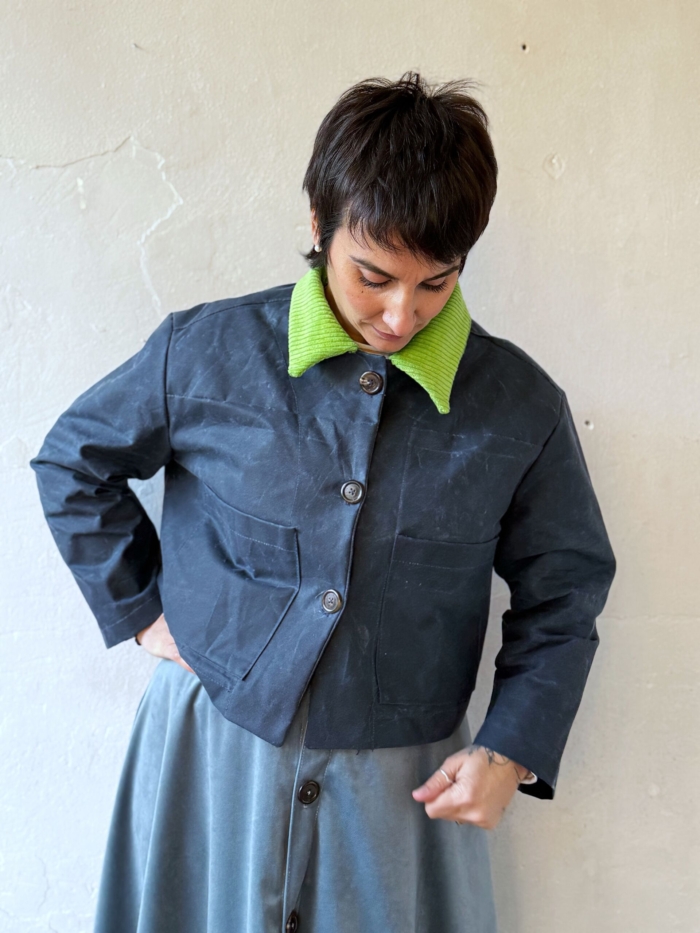 Giubbino Oilskin  blu - immagine 4