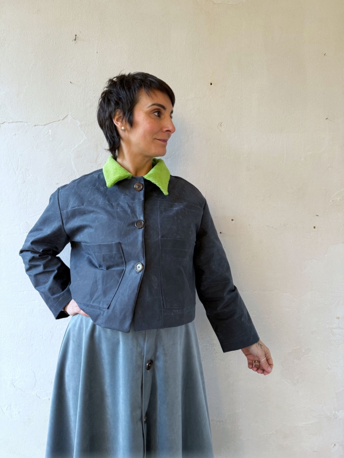 Giubbino Oilskin  blu - immagine 3